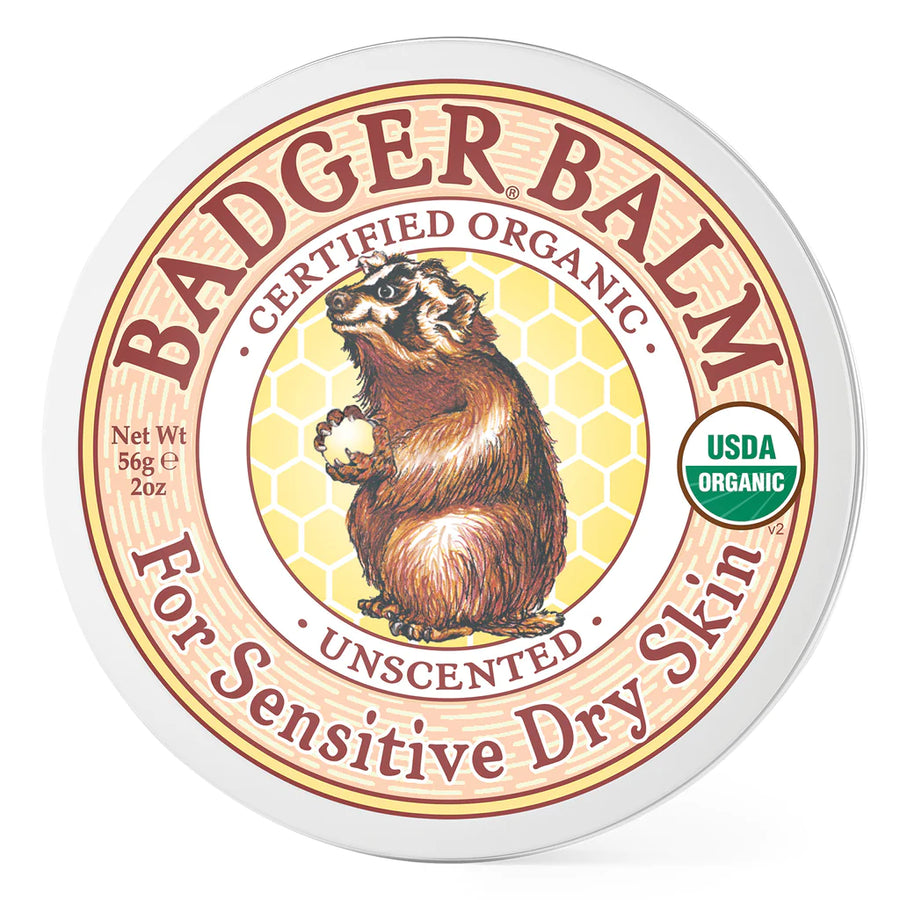 Badger Balm Unscented For Sensitive Dry Skin 56g