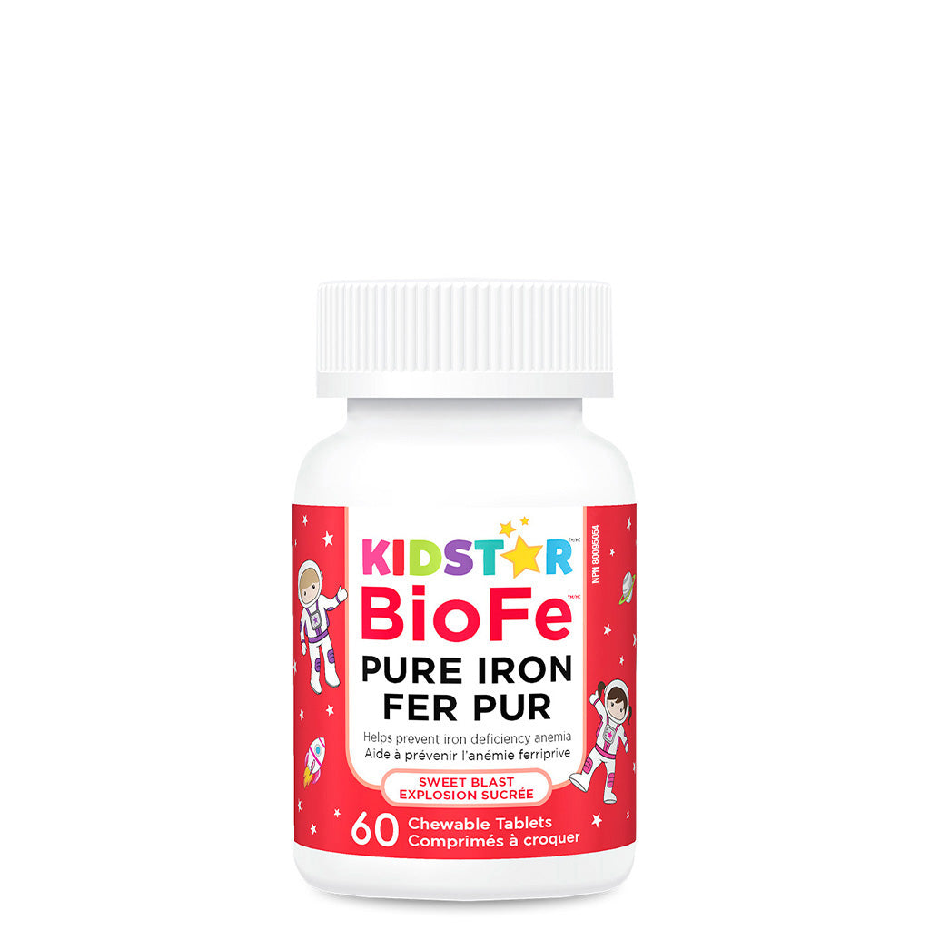 KidStar BioFe Pure Iron 60 Chewable Tablets Sweet Blast Flavour
