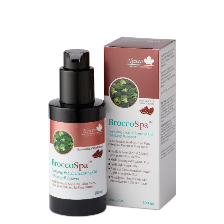 Newco BroccoSpa Purifying Facial Cleansing Gel & Makeup Remover 100ml