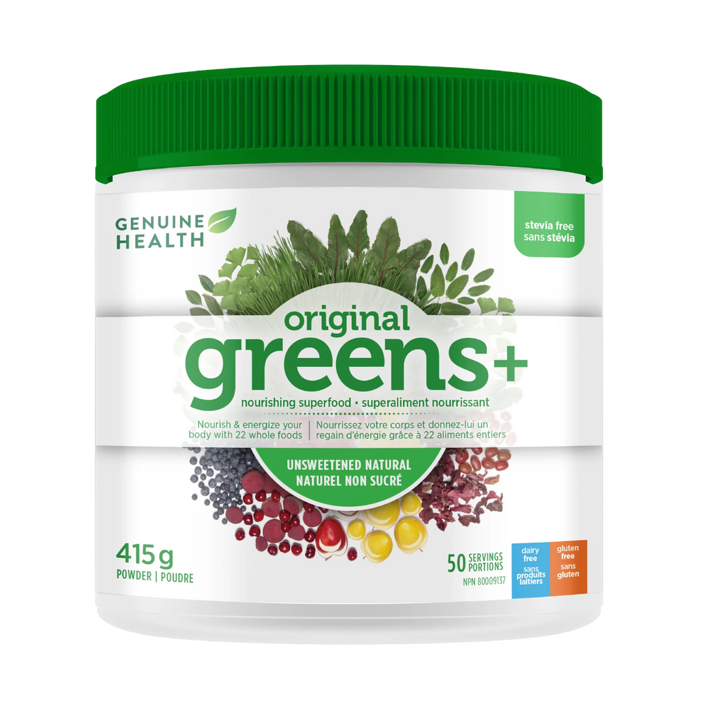 Genuine Health greens+ | unsweetened 415g Powder