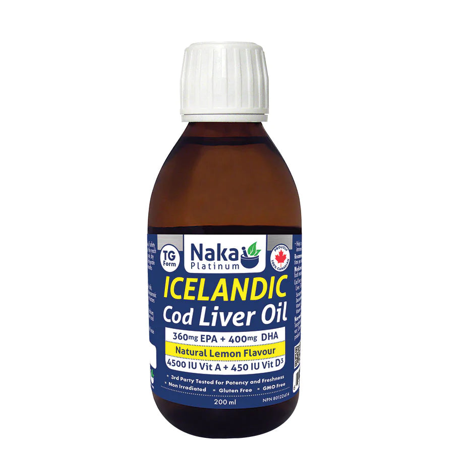 Naka Platinum Icelandic Cod Liver Oil 200ml