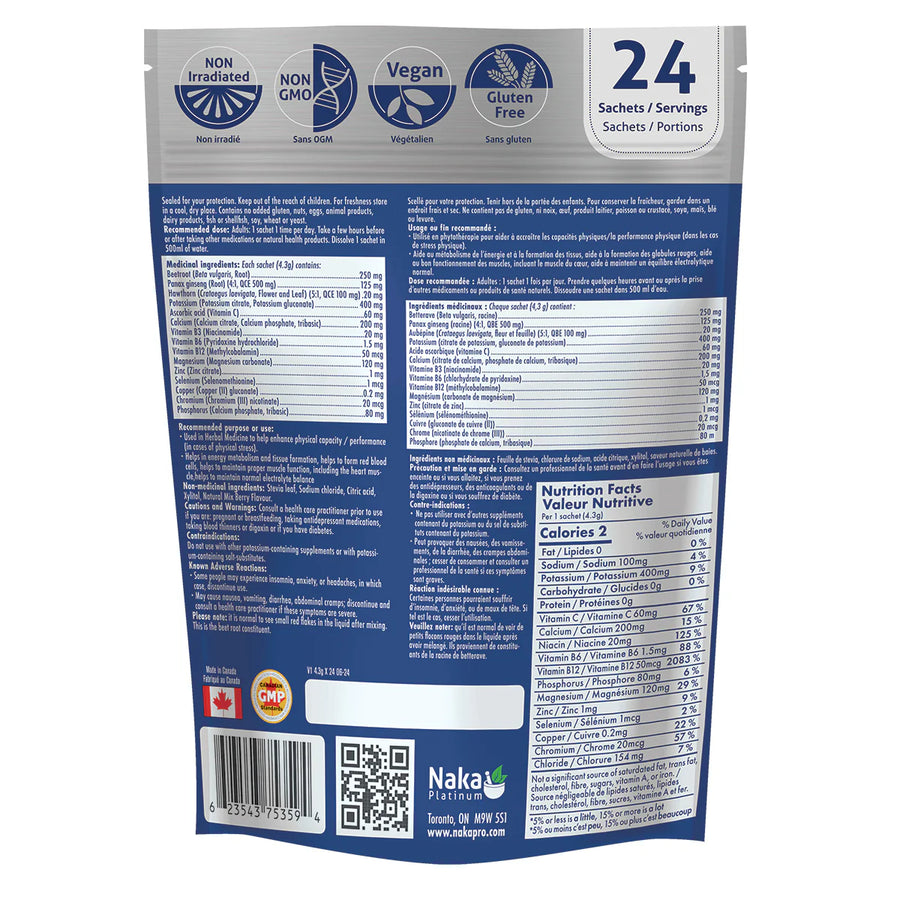 Naka Electrolytes + Energy 24 sachets