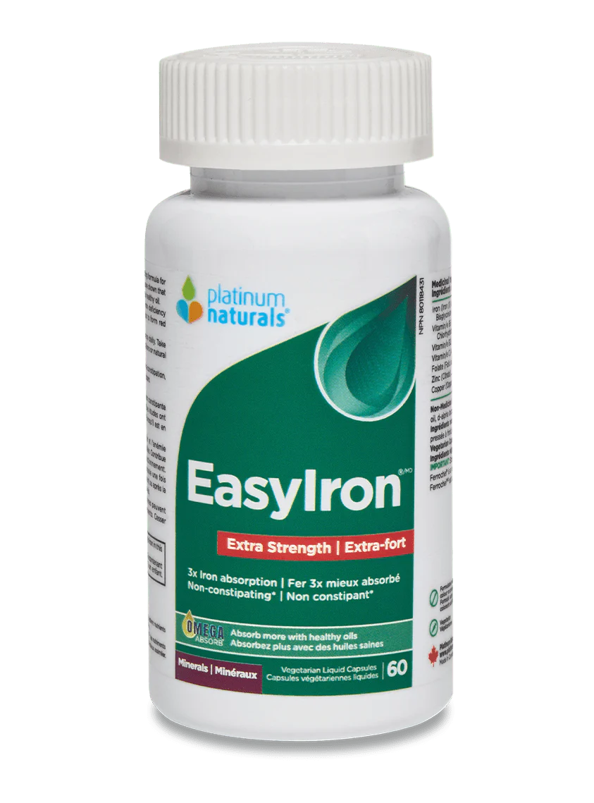 Platinum Naturals EasyIron Extra Strength 60 Veg. Liquid Capsules
