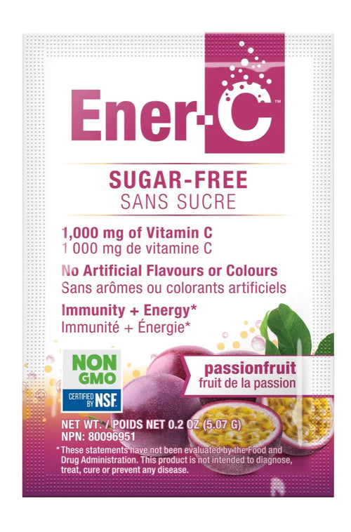 Ener-C Sugar Free Drink Mix 1,000mg of Vitamin C Passionfruit Flavour 30 Packets