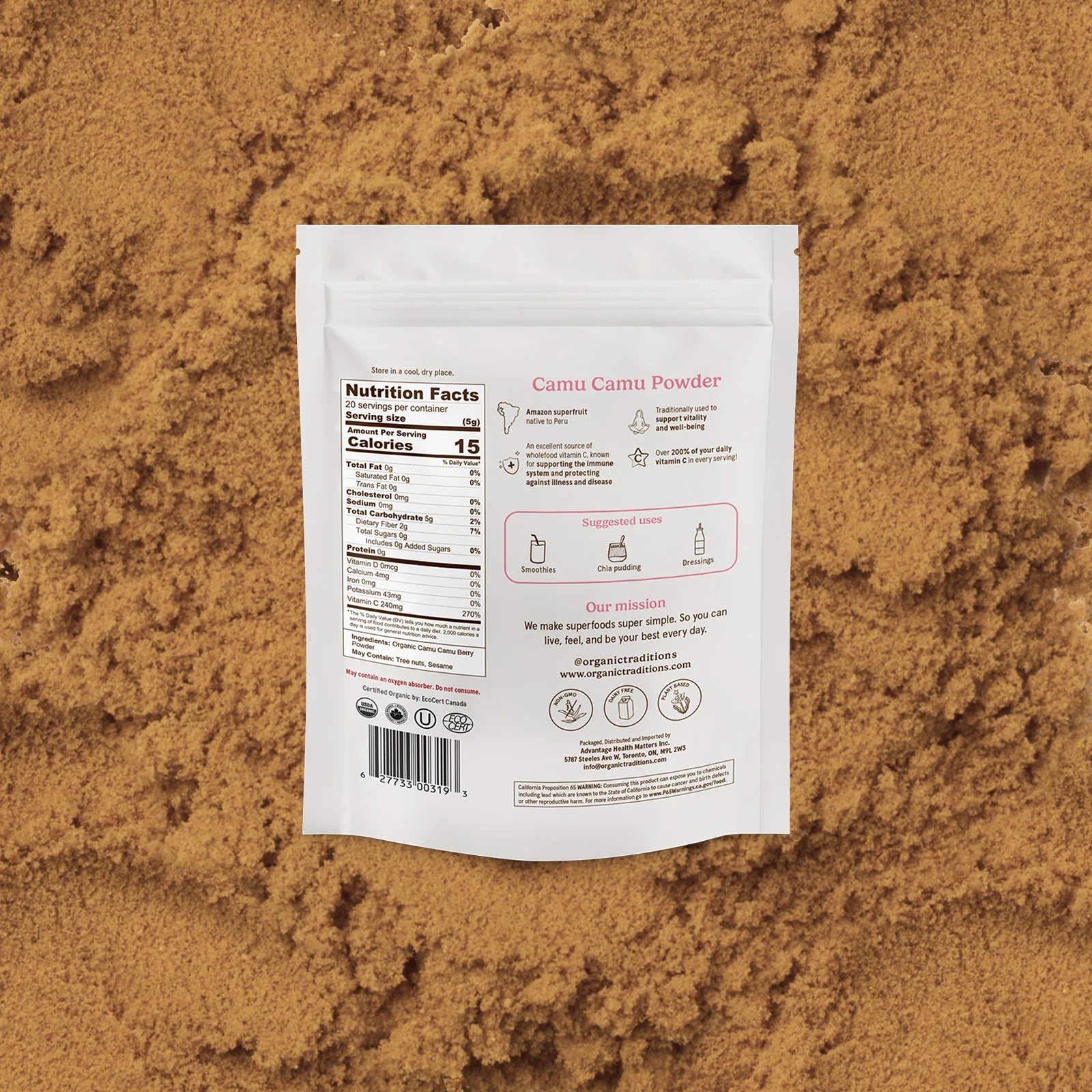 Organic Traditions Camu Camu Berry 100g Powder – Natural Focus