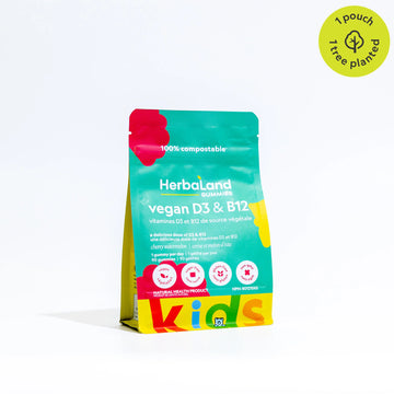 HerbaLand Vegan D3 & B12 for Kids 90 Gummies