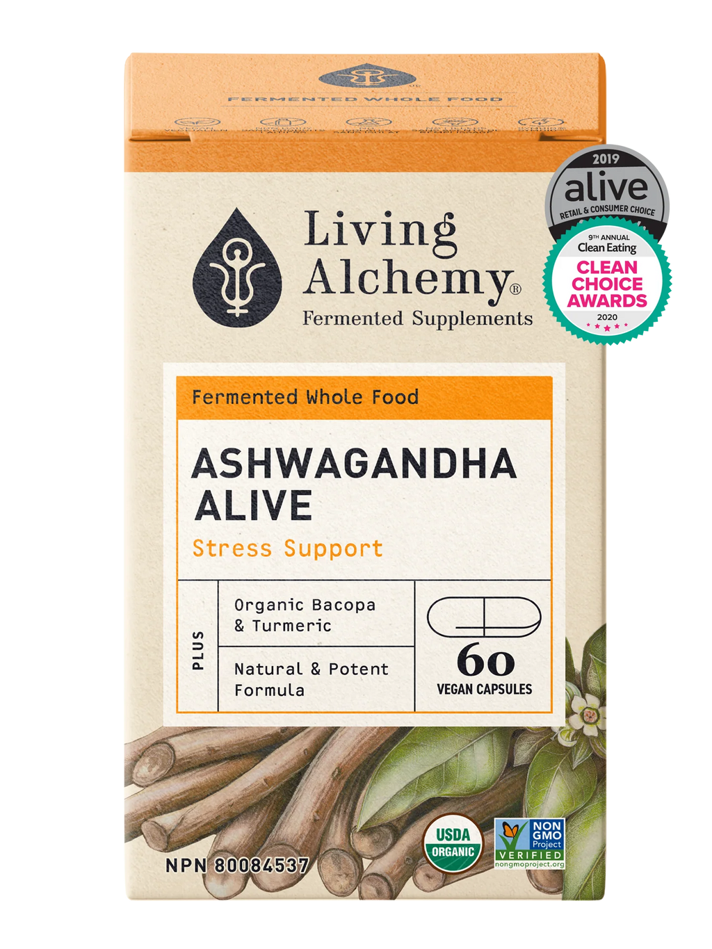 Living Alchemy Ashwagandha Alive 60 Veg. Capsules