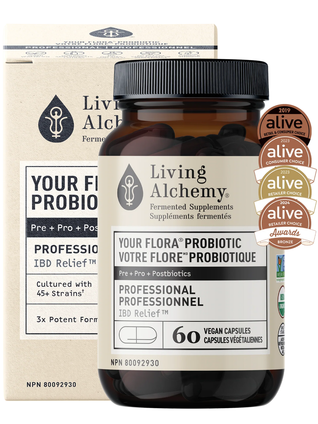 Living Alchemy Your Flora PROFESSIONAL 60 Veg. Capsules