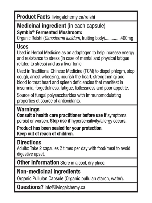 Living Alchemy Reishi 60 Veg. Capsules