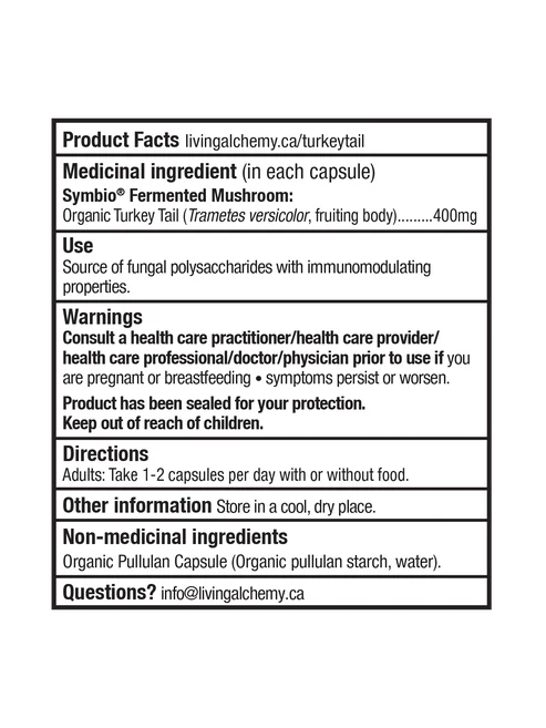 Living Alchemy Turkey Tail 60 Veg. Capsules