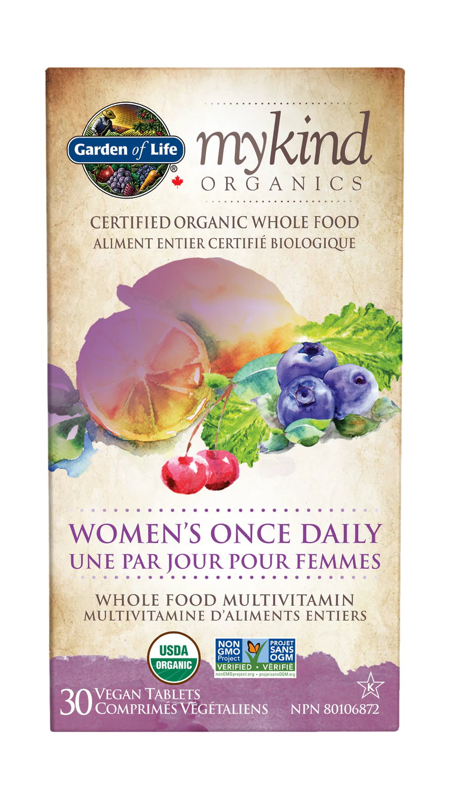 Garden of Life - mykind Organics - Women’s Once Daily 30 Veg. Tablets