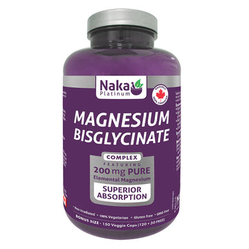 Naka Platinum Magnesium Bisglycinate 200mg Veg. Capsules
