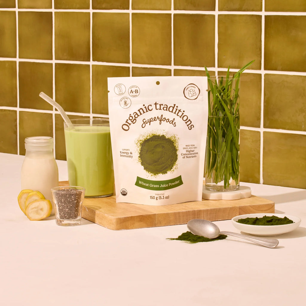Organic Traditions Wheat Grass Juice 150g Powder