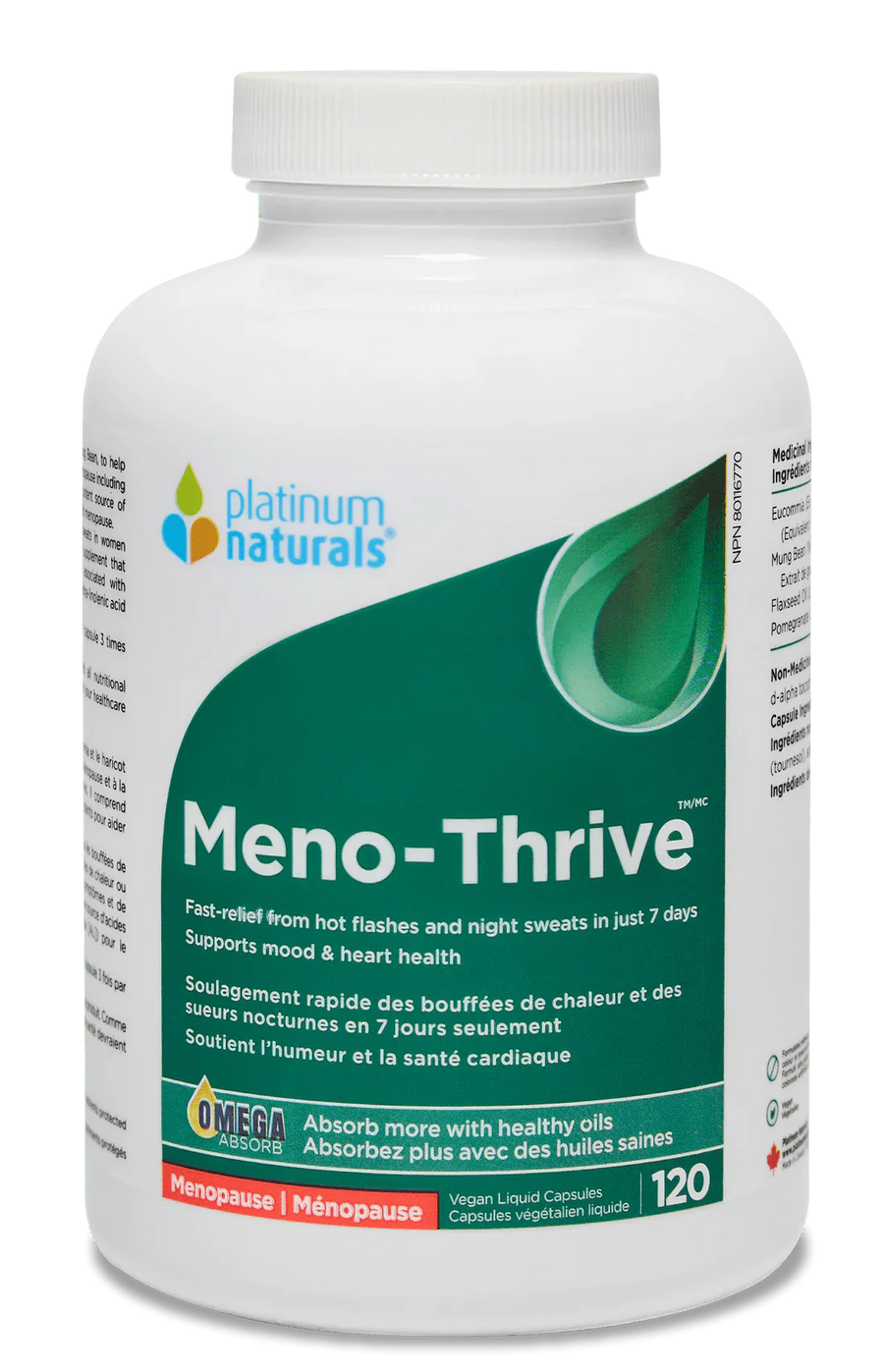 Platinum Naturals Meno-Thrive 120 Veg. Capsules