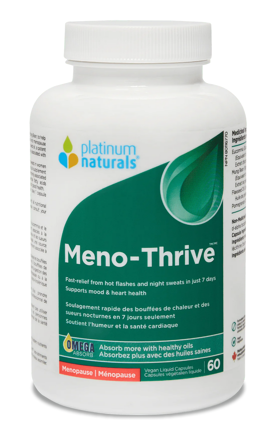 Platinum Naturals Meno-Thrive 60 Veg. Capsules
