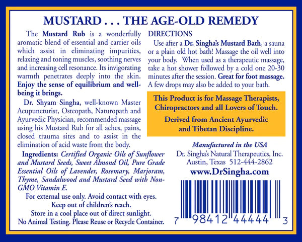 Dr. Singha's Mustard Rub 118ml Liquid