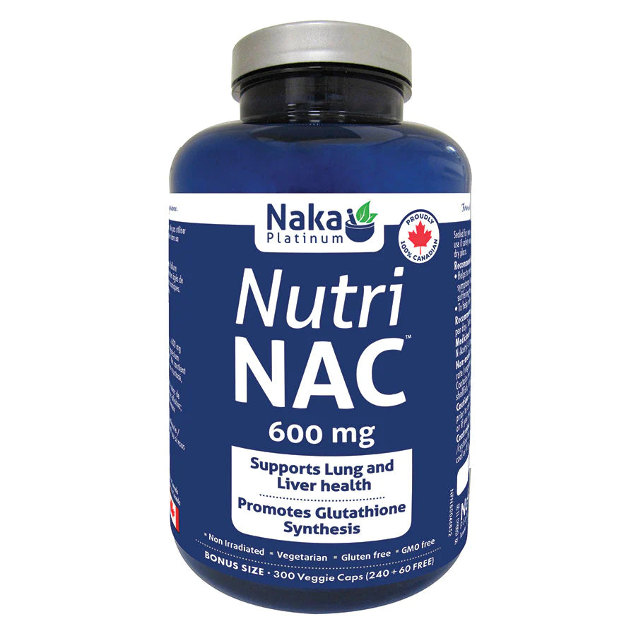 Naka Platinum Nutri NAC 600mg 300 Veg. Capsules