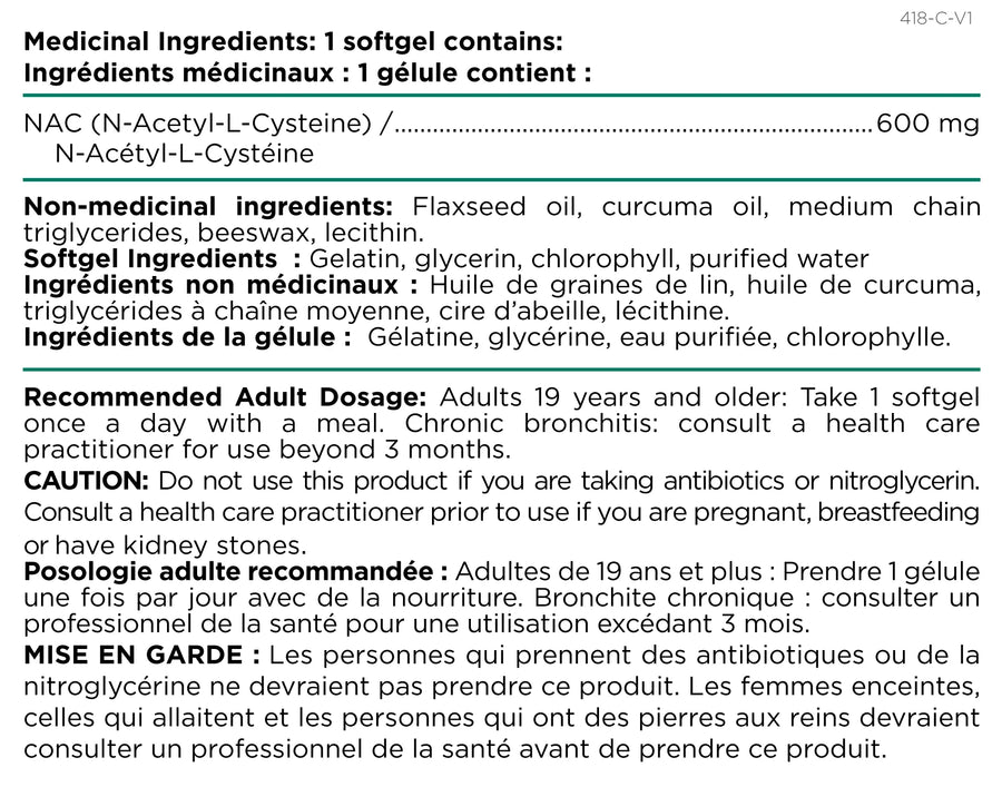 Platinum Naturals NAC 8.5x 120 Softgels