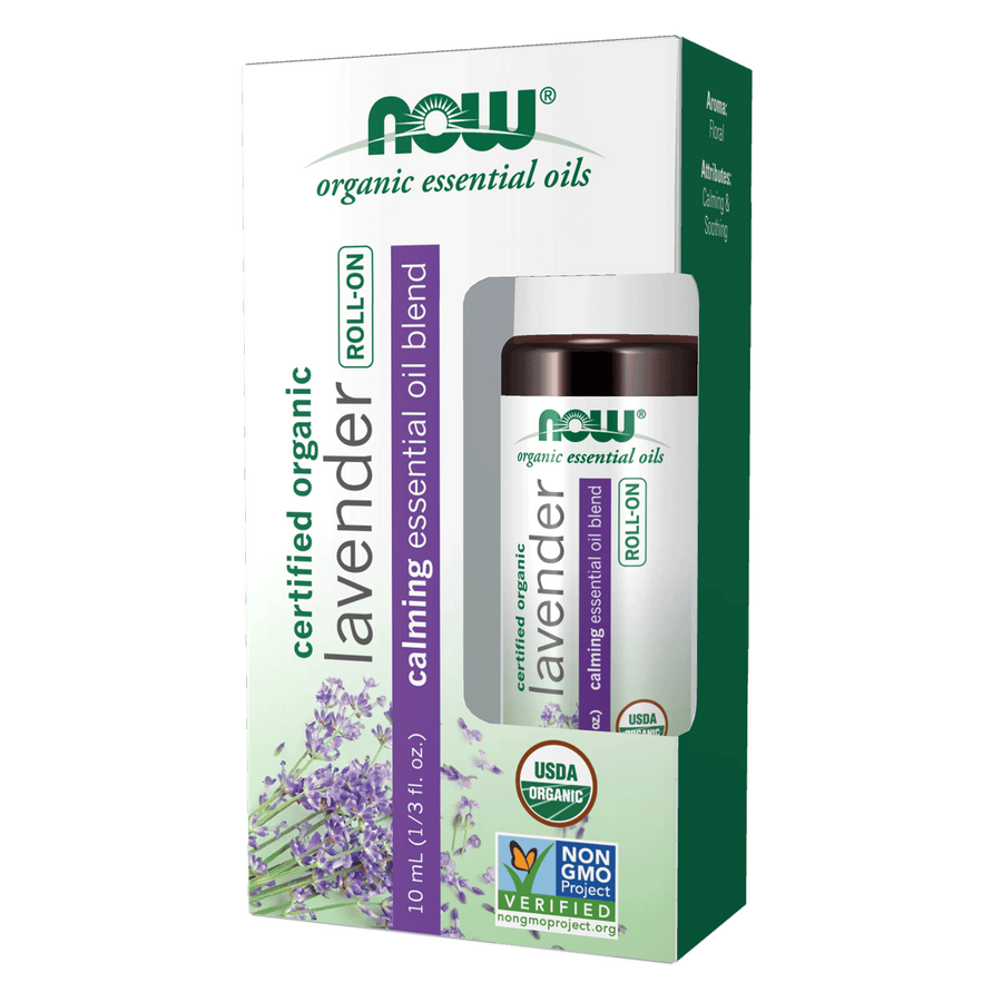 Now Organic Essential Oils Lavender Roll-On 10ml