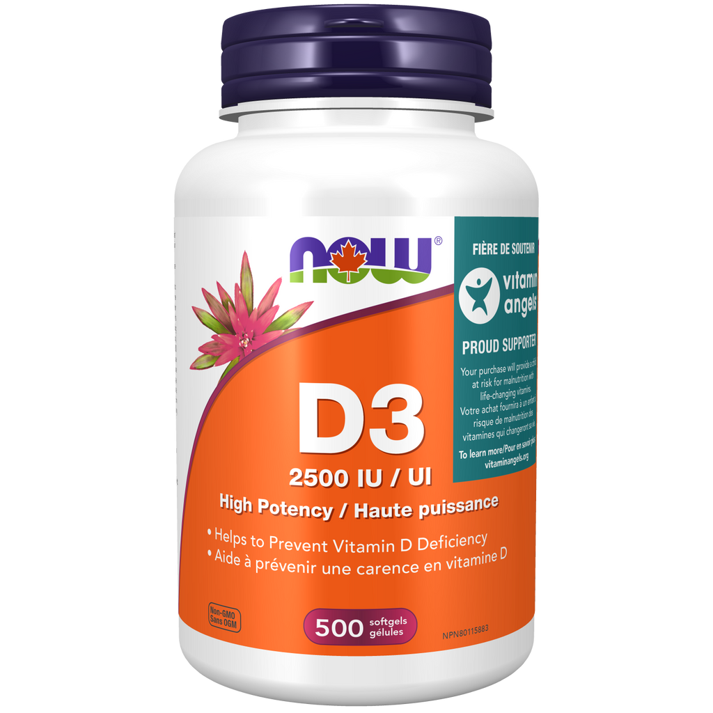 Now Vitamin D3 2,500 IU 500 Softgels