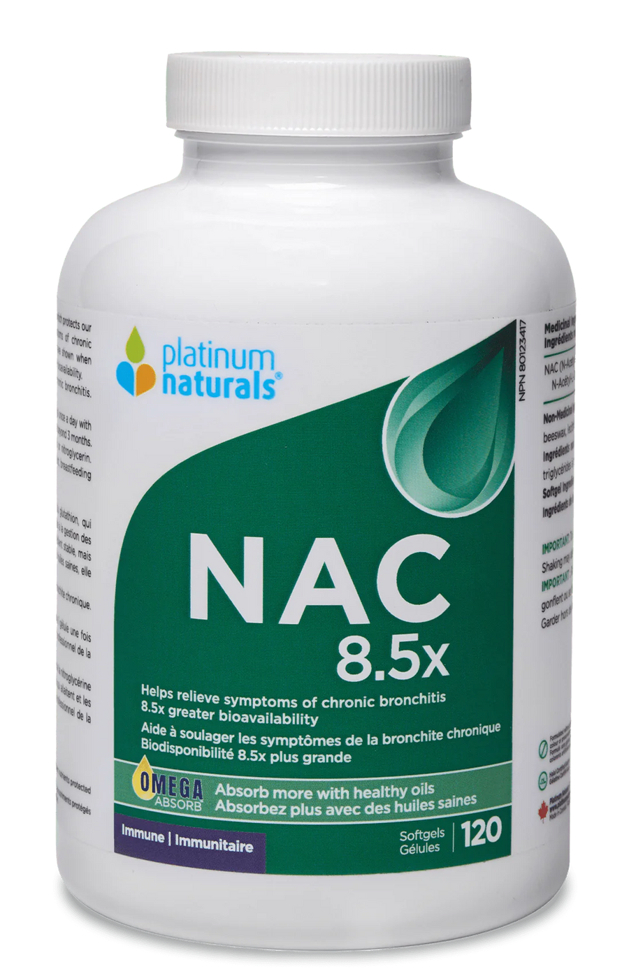 Platinum Naturals NAC 8.5x 120 Softgels