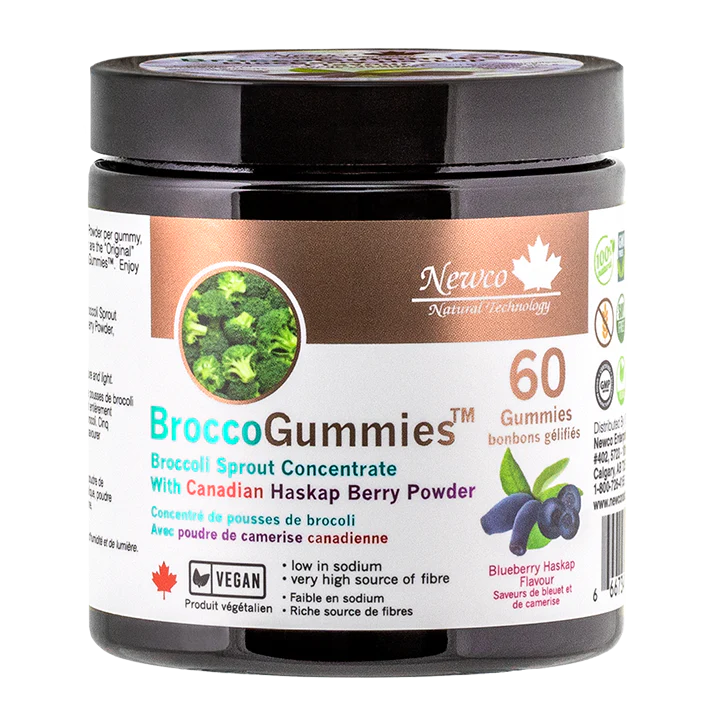 Newco BroccoGummies Blueberry 60 Gummies