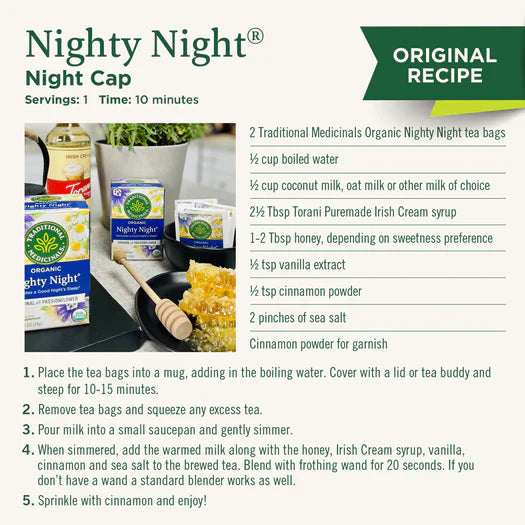 Traditional Medicinals Organic Nighty Night Orginal PassionFlower Tea 16 Bags