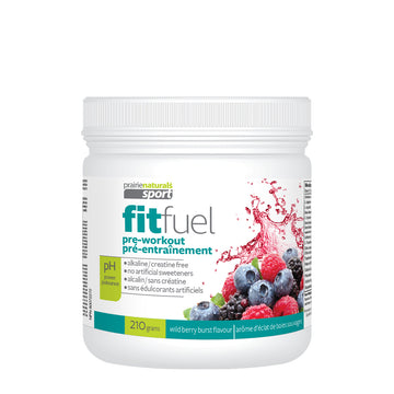 Prairie Naturals FitFuel Pre-workout 210g Powder Wildberry Flavour