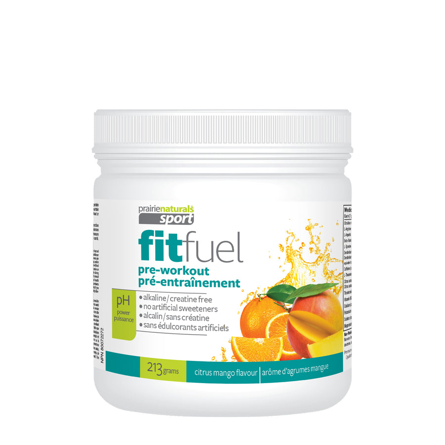 Prairie Naturals FitFuel Pre-workout 213g Powder Citrus Mango