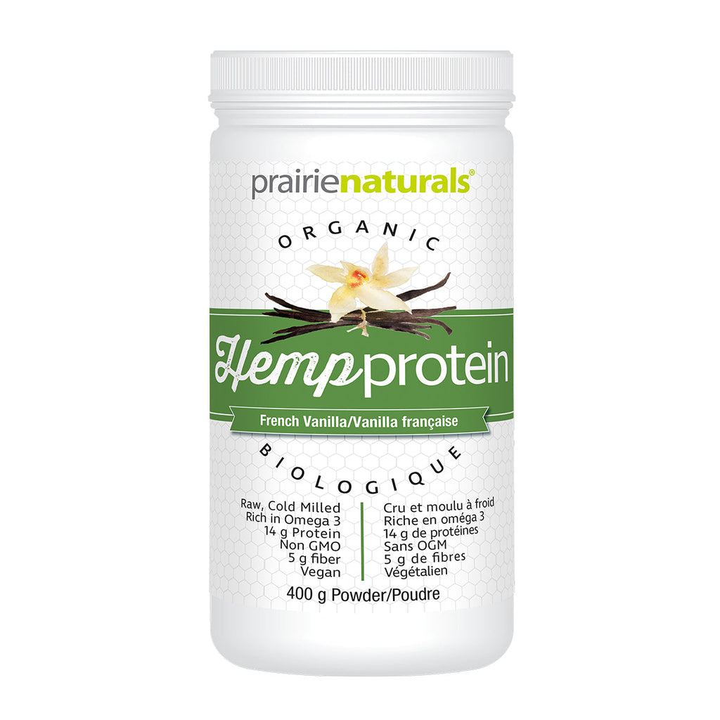 Prairie Naturals Organic Hemp Protein 400g Powder French Vanilla