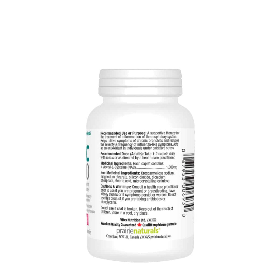 Prairie Naturals NAC 1000mg 60 Caplets