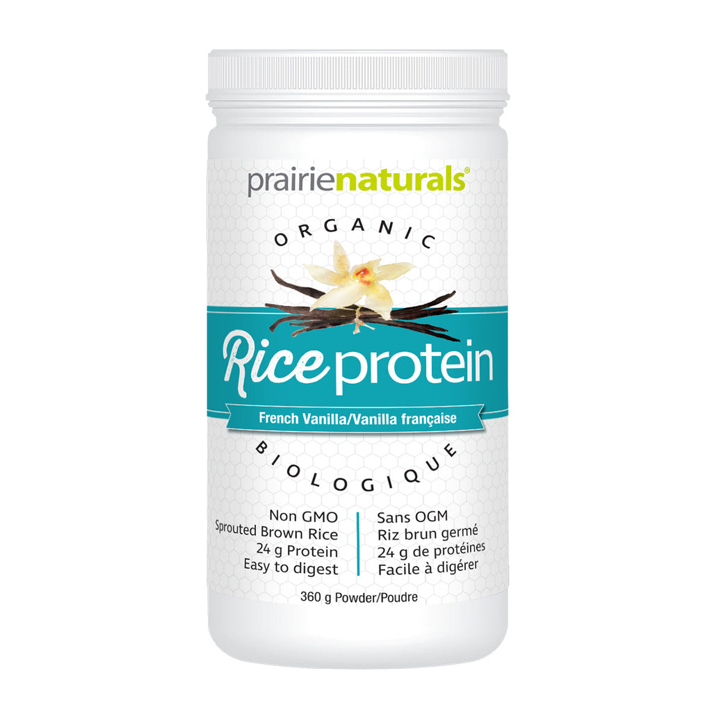 Prairie Naturals Organic Rice Protein 360g Powder French Vanilla