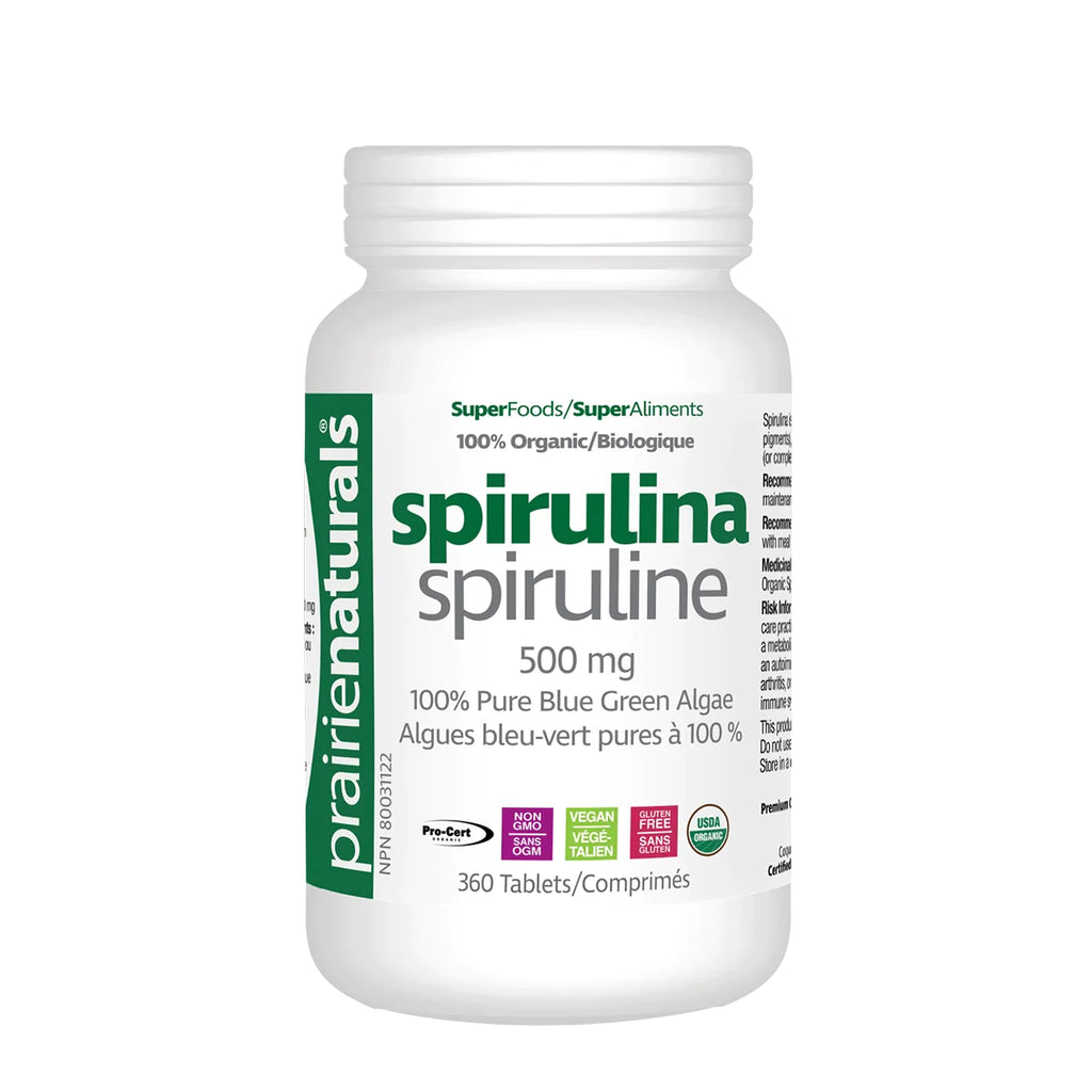 Prairie Naturals Organic Spirulina 360 Tablets