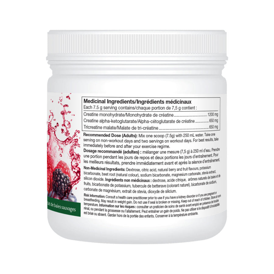 Prairie Naturals ZipFuel Creatine 300g Powder Wild Berry Flavour