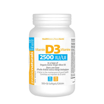 Prairie Naturals Vitamin D3 2500 IU 550 Softgels