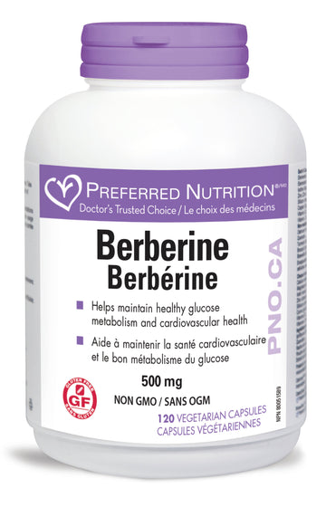 Preferred Nutrition Berberine 500mg 120 Veg. Capsules