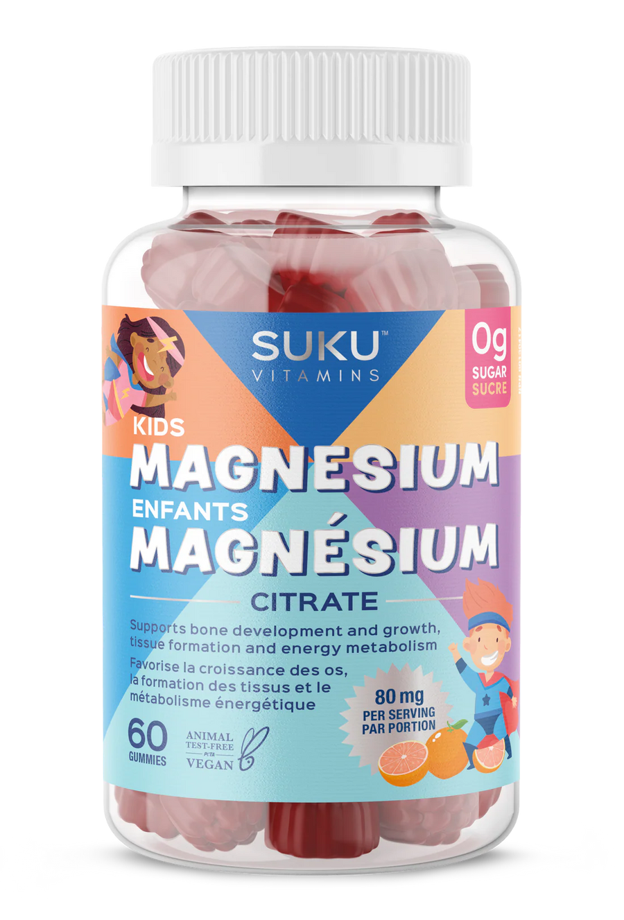 Suku Kids Magnesium Pink Orange Flavour 60 Gummies