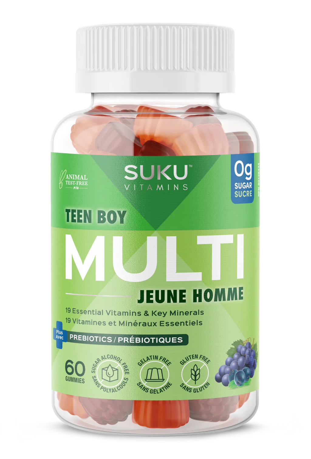Suku Teen Boy Total Multi Blueberry & Grape Flavour 60 Gummies