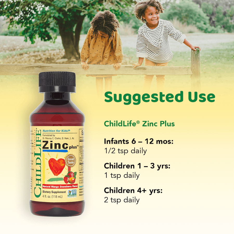 ChildLife Essentials Liquid Zinc Plus 118ml Natural Mango Strawberry Flavor