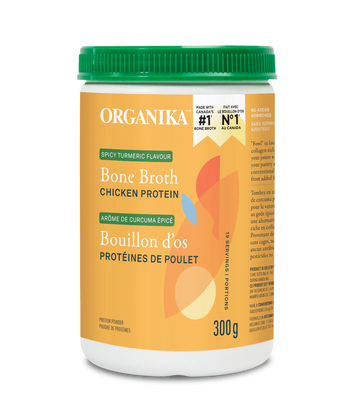 Organika Chicken Bone Broth Protein Spicy Turmeric Flavour 300g Powder