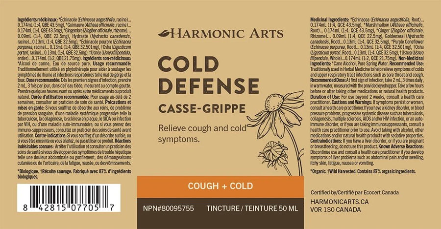 Harmonic Arts Cold Defense 50ml Tincture