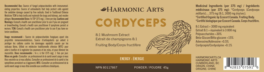 Harmonic Arts Cordyceps Concentrated 100g Powder