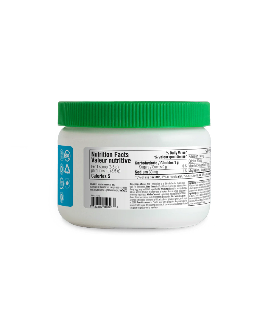 Organika Electrolytes Wild Raspberry Flavour 210g Powder