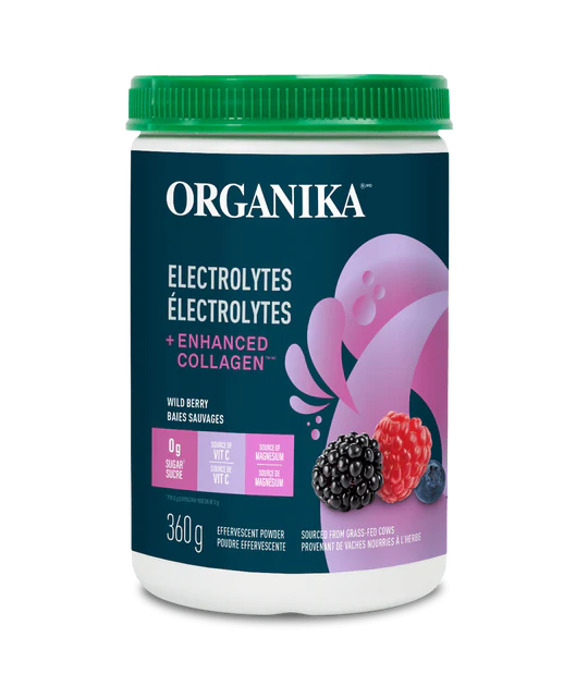 Organika Electrolytes + Enhanced Collagen Wild Berry Flavour 360g Powder