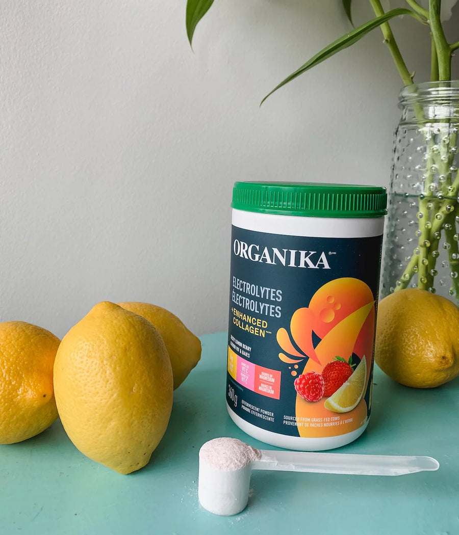 Organika Electrolytes + Enhanced Collagen Zesty Lemon Berry Flavour 360g Powder
