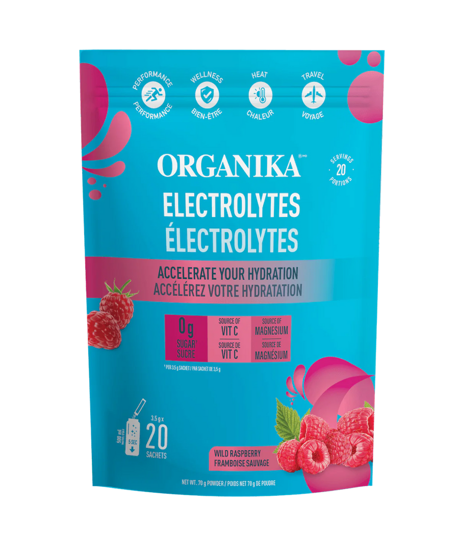 Organika Electrolytes Wild Raspberry Flavour 20 Sachets