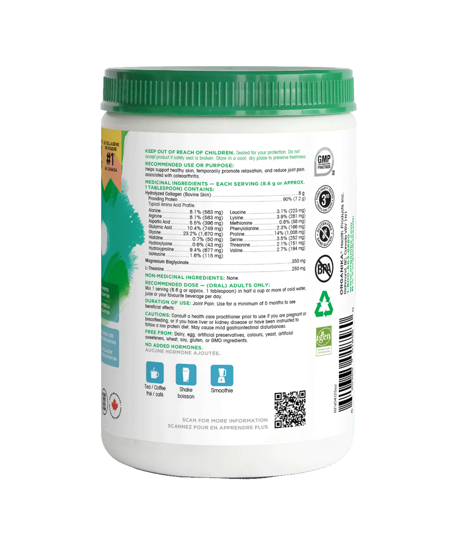 Organika Relax Enhanced Collagen 250g Powder