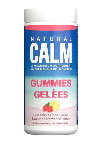 Natural Calm Magnesium 120 Gummies Raspberry Lemon Flavour