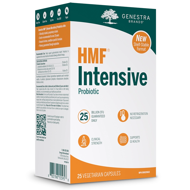 Genestra HMF Intensive Shelf/Stable 25 Veg. Capsules