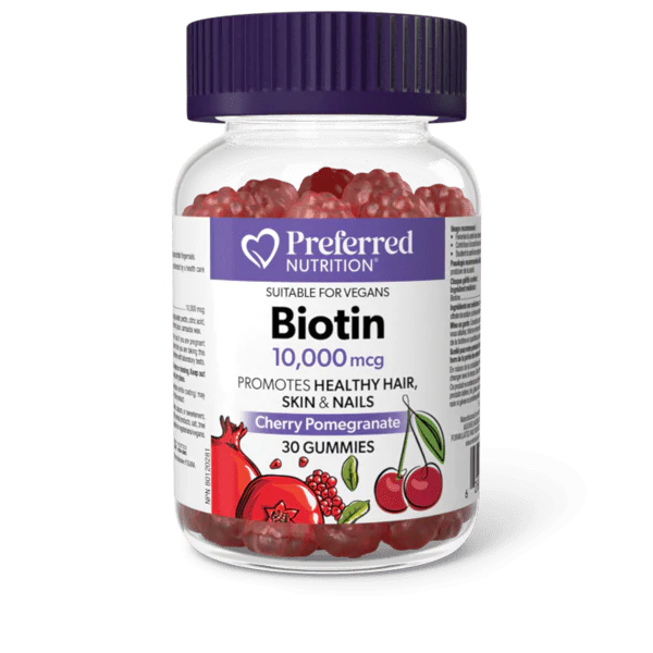 Preferred Nutrition Biotin 10000mcg 30 Gummies